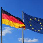 Länderflaggen von Deutschland und EU