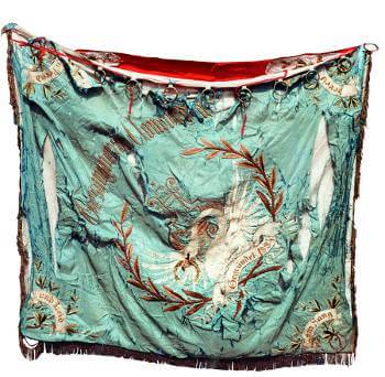 Gesangsverein Vereinsfahne Concordia vor der Restaurierung