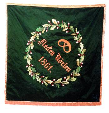 Vereinsfahne Woerten sticken und restaurieren