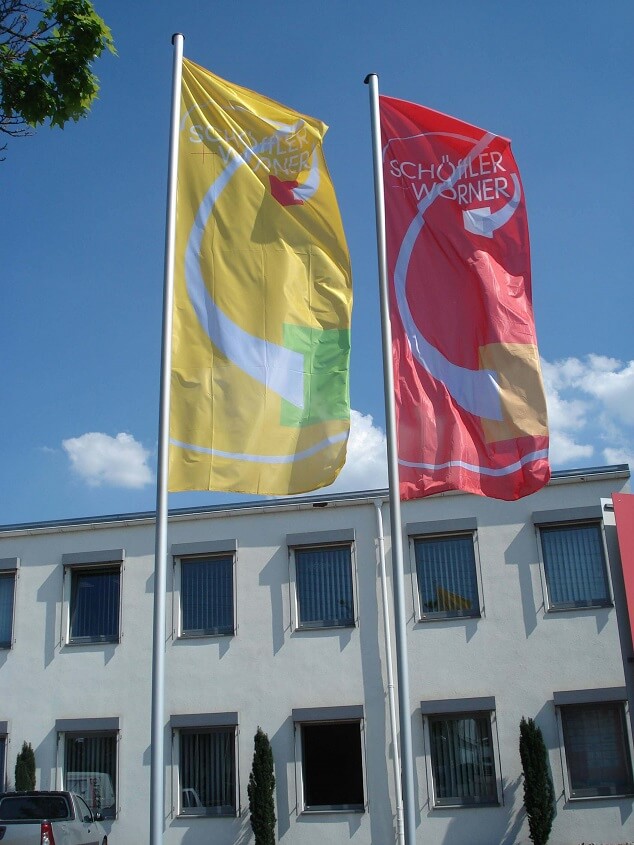 Werbefahnen im Freien von Fahnen-Kreisel