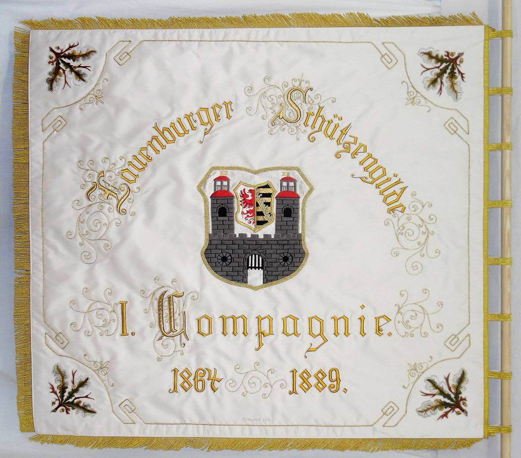 Gestickte Fahne für Hamburger Schützengilde von Fahnen-Kreisel
