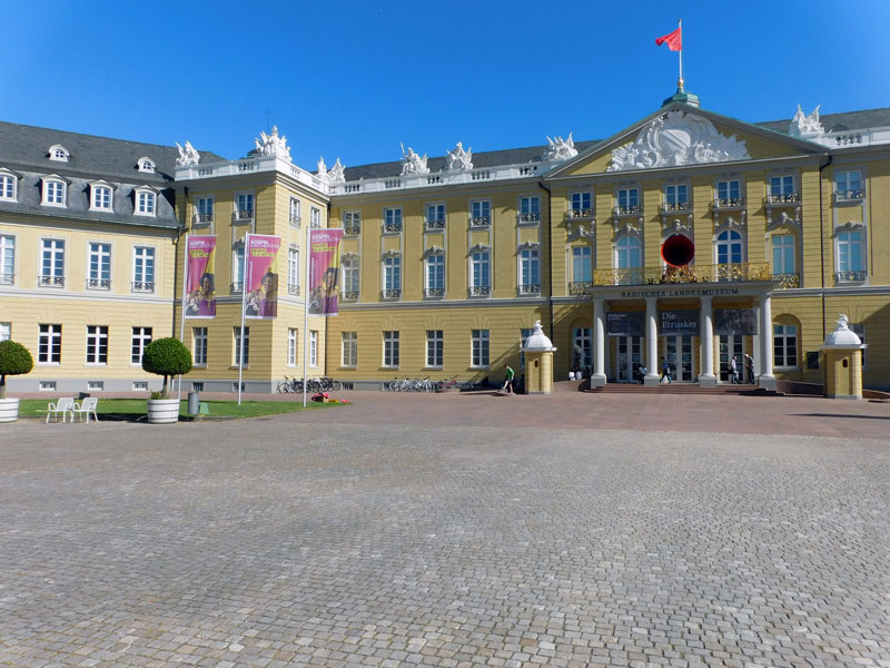 Outdoor Werbefahne - Gospelkirchentag Karlsruhe Schloss - Fahnen-Kreisel