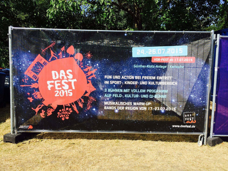 Bauzaunbanner Das Fest Karlsruhe Fahnen Kreisel