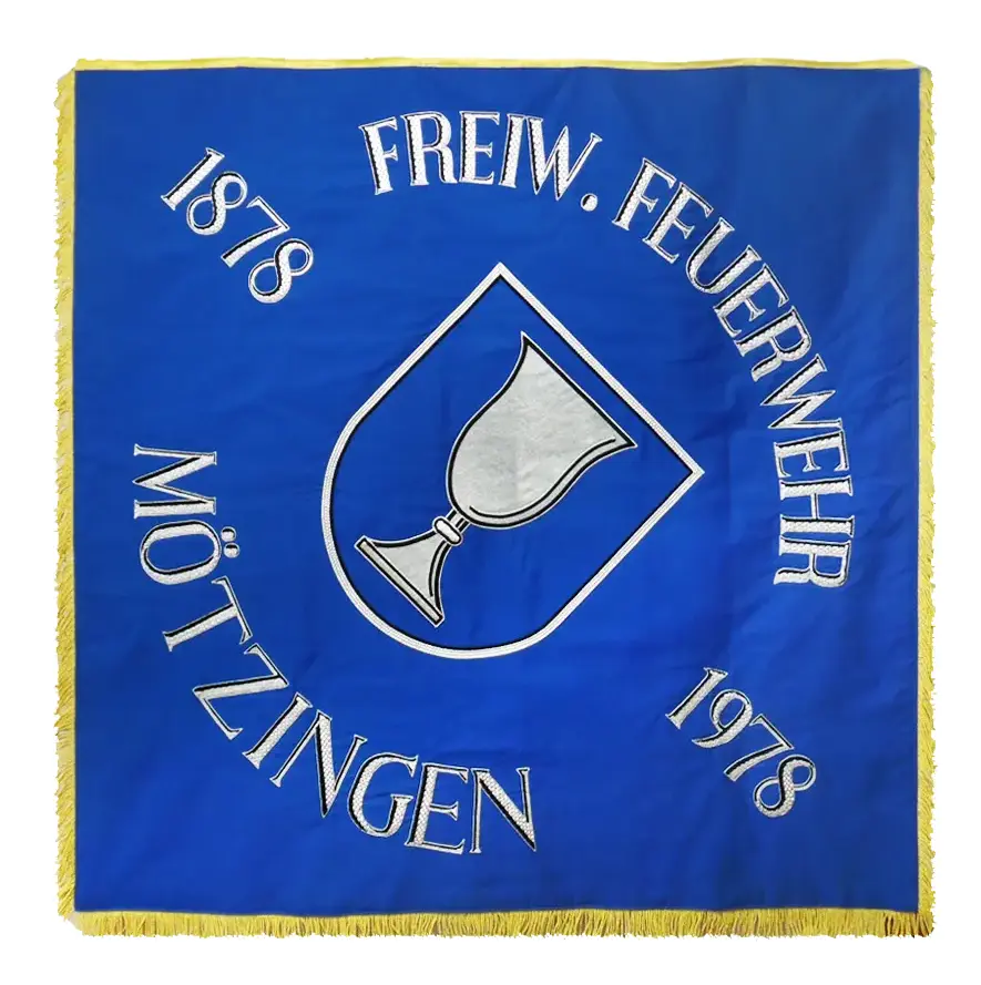 Restaurierung einer Feuerwehrfahne, Fahne nachher