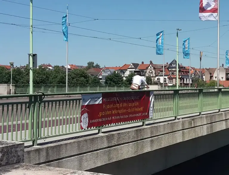 Spannbanner Brücke Heidelberg