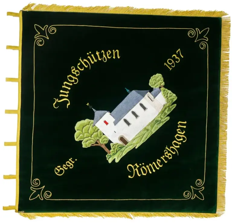Neuherstellung gestickte Schützenfahne