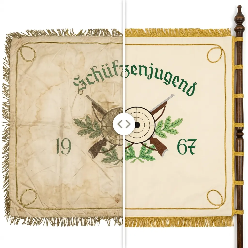 Vorher/Nachher Vergleich einer Restaurierung